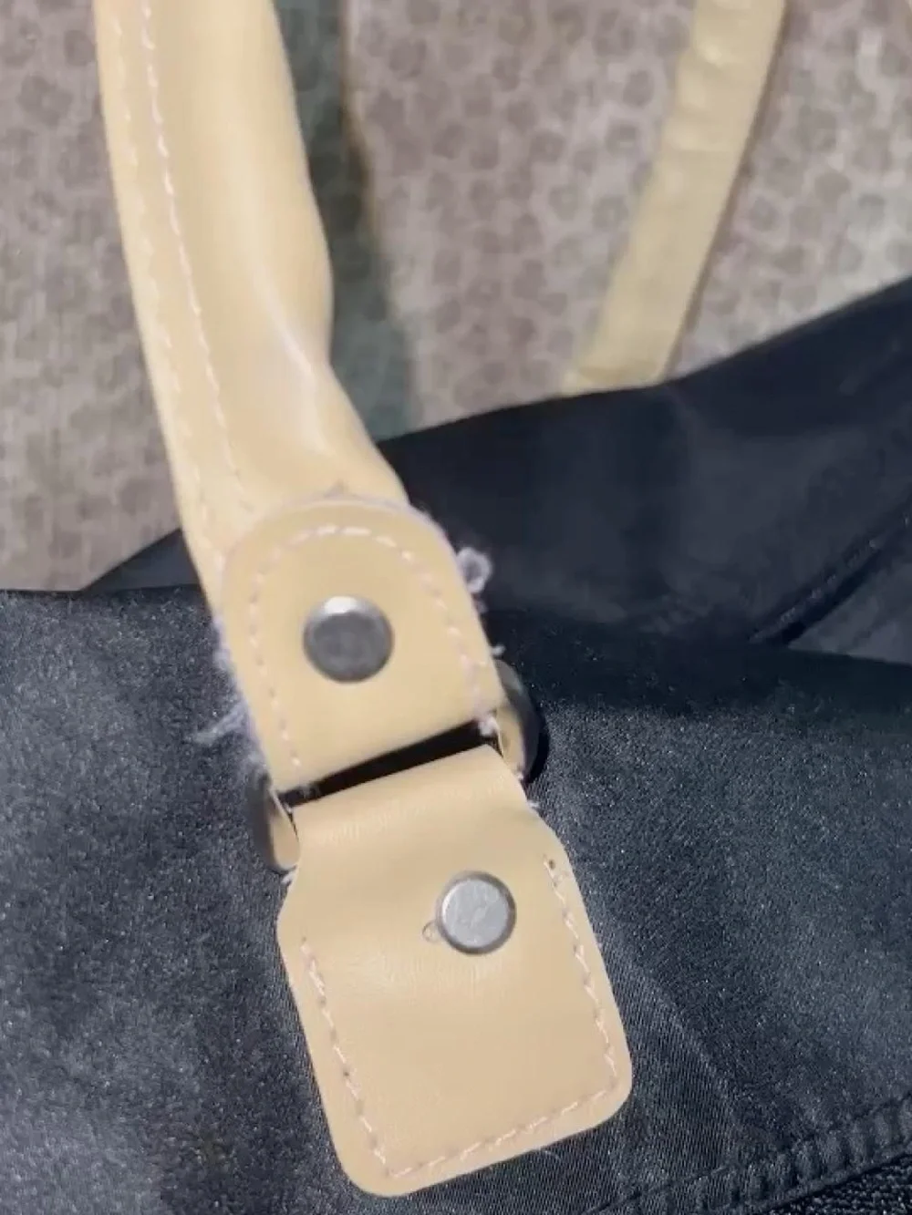 Classic Black & Cream Satchel Bag